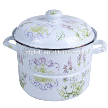 enamel steamer for household with a beauty and simply style